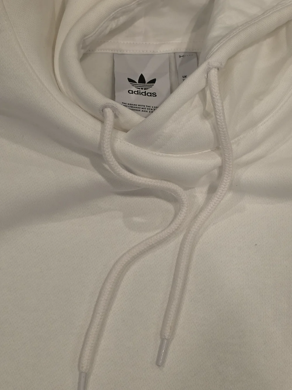 XL, Adidas Men's White Trefoil Hoodie